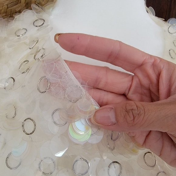 Sequin Pinko Dress with Real Metal Rings NWT Size 4 US / 40 IT - Picture 7 of 14